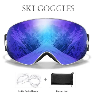 Lunettes de ski anti-buée à monture en TPU