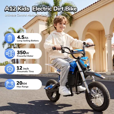 Moto électrique enfant 350 W, roues de 30,5 cm – image 3