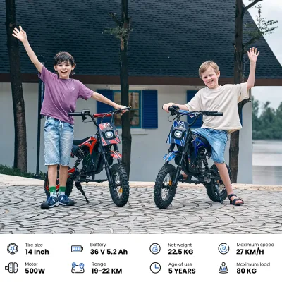 Moto électrique enfant tout-terrain, roues 35,5 cm – image 2