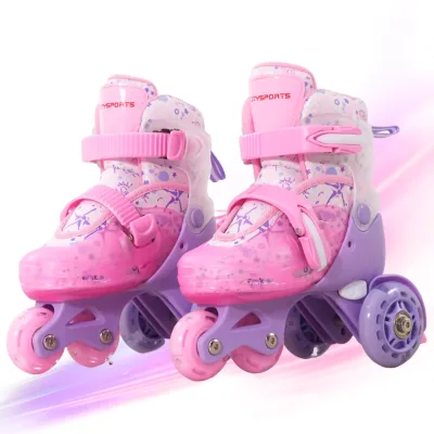 Patins à roulettes lumineux réglables enfant