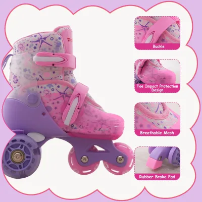 Patins à roulettes lumineux réglables enfant – image 2