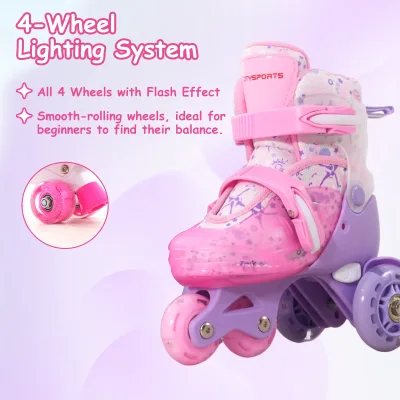 Patins à roulettes lumineux réglables enfant – image 3