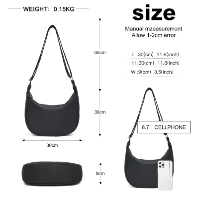 Sac bandoulière croissant réglable, lot de 2 – image 2