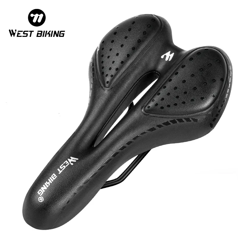 Selle de vélo en cuir PU, gel et mousse