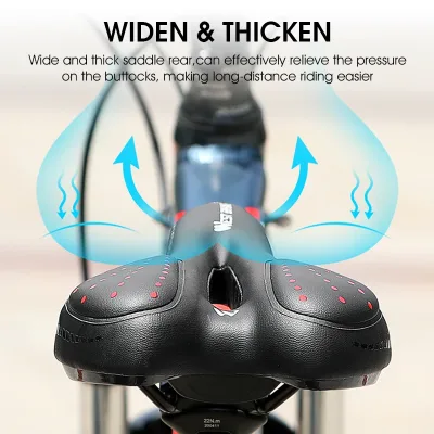 Selle de vélo en cuir PU, gel et mousse – image 2