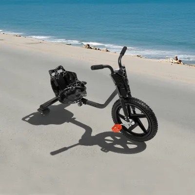 Tricycle de drift noir pour enfants, roues lumineuses – image 3