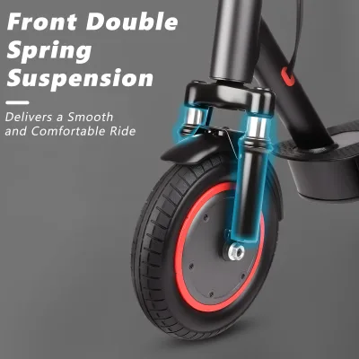 Trottinette électrique pliable, double suspension – image 2