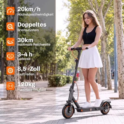 Trottinette électrique pliante à pneus pleins – image 2