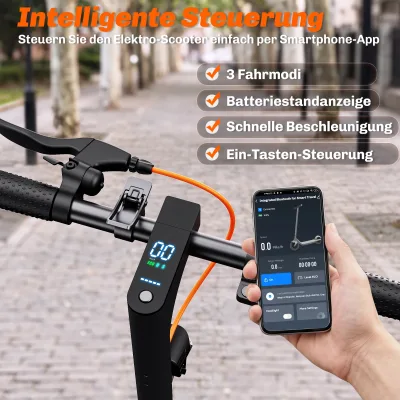 Trottinette électrique pliante à pneus pleins – image 3