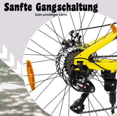 Vélo de montagne jaune 6 vitesses, roues 61 cm – image 3