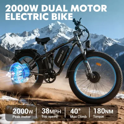 Vélo électrique tout-terrain à double moteur – image 3