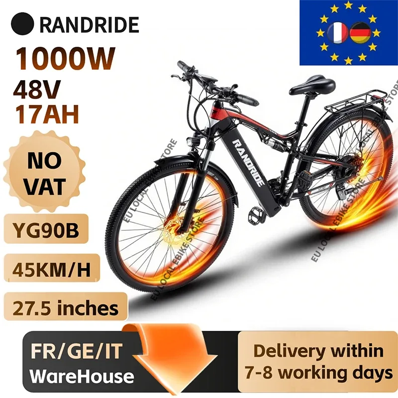 Vélo électrique tout-terrain à suspension intégrale