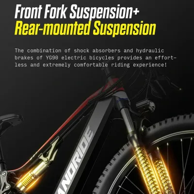 Vélo électrique tout-terrain à suspension intégrale – image 3