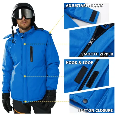 Veste de ski à capuche en polaire pour homme – image 3